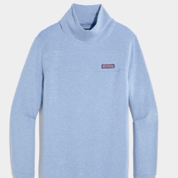Dreamcloth Funnel Neck Shep Shirt Jake Blue Heather - Picture 1 of 6
